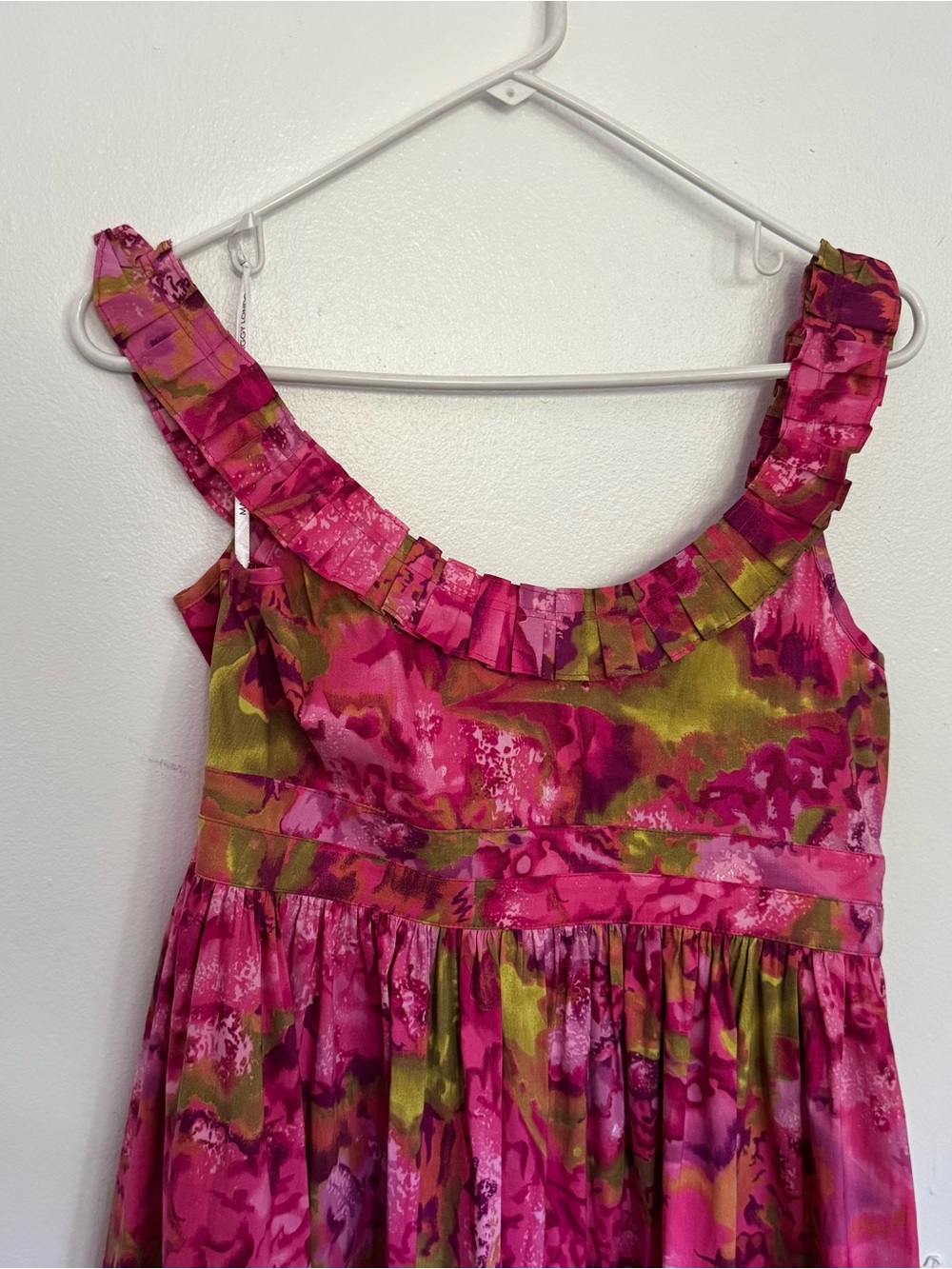 Maggy London Pink Floral Ruffled Sundress